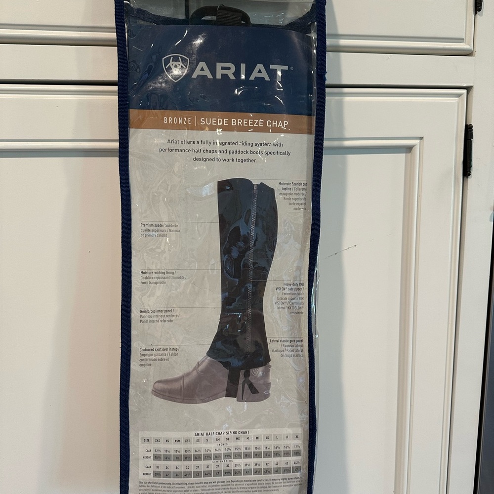 Ariat black suede Breeze chaps size XS Tall